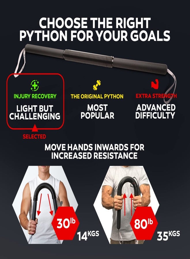 Core Prodigy Python Power Twister Bar - Upper Body Exercise for Chest, Shoulder, Forearm, Bicep and Arm Strengthening Workout Equipment by Core Prodigy (30-80 lb) - Image 2